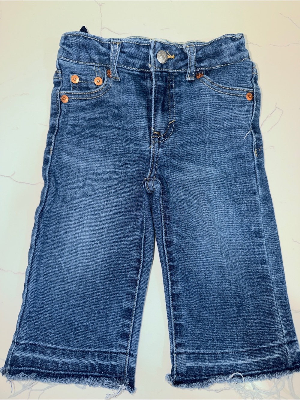 Levi’s cropped wide leg Kids Blue Denim Jeans